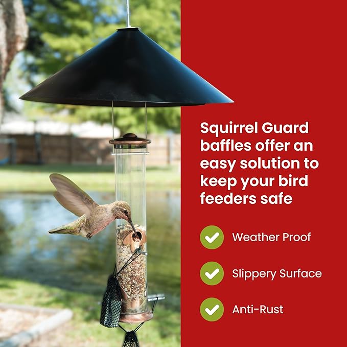 Squirrel Guard Baffle for Bird Feeders