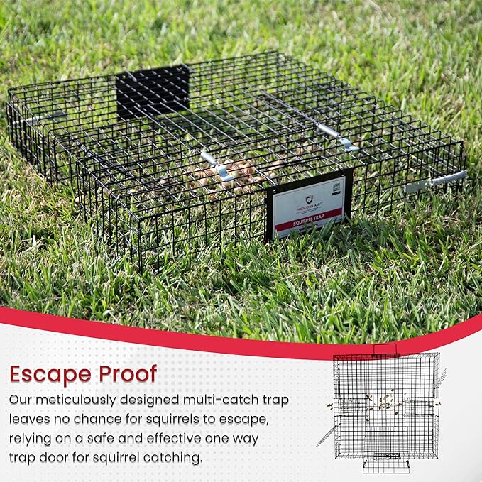 Squirrel Guard Squirrel Multi-Catch Animal Trap - Live Animal Trap for Squirrels and Small Rodents