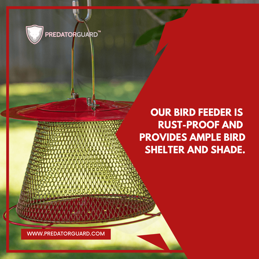 Predator Guard squirrel guard collapsible hanging mesh wild bird feeder with rust proof material